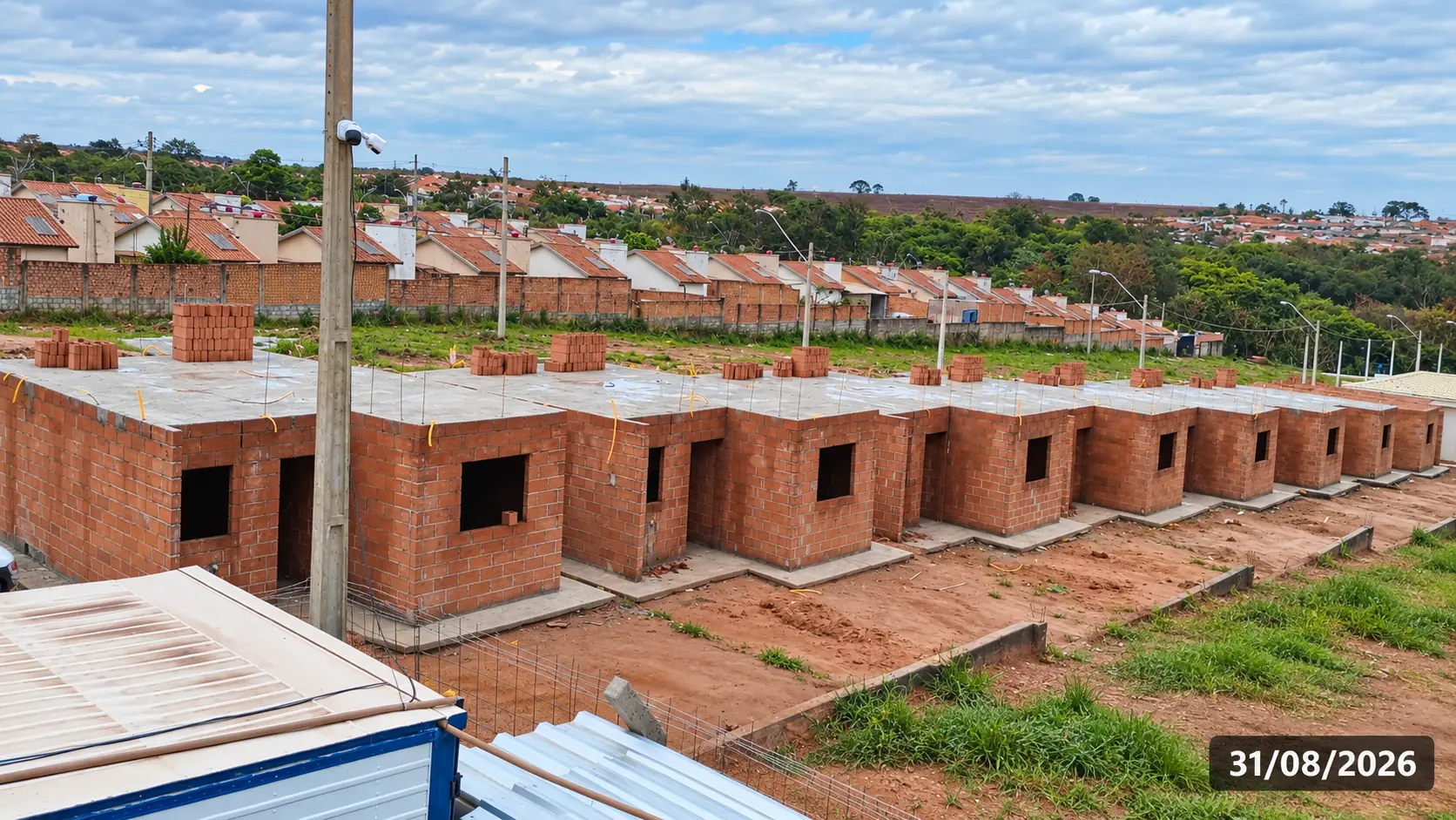 Casas com laje — Progresso da obra